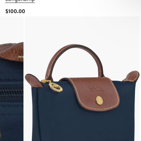 NWOT Longchamp Cosmetics Bag - Navy Blue - Picture 4 of 4